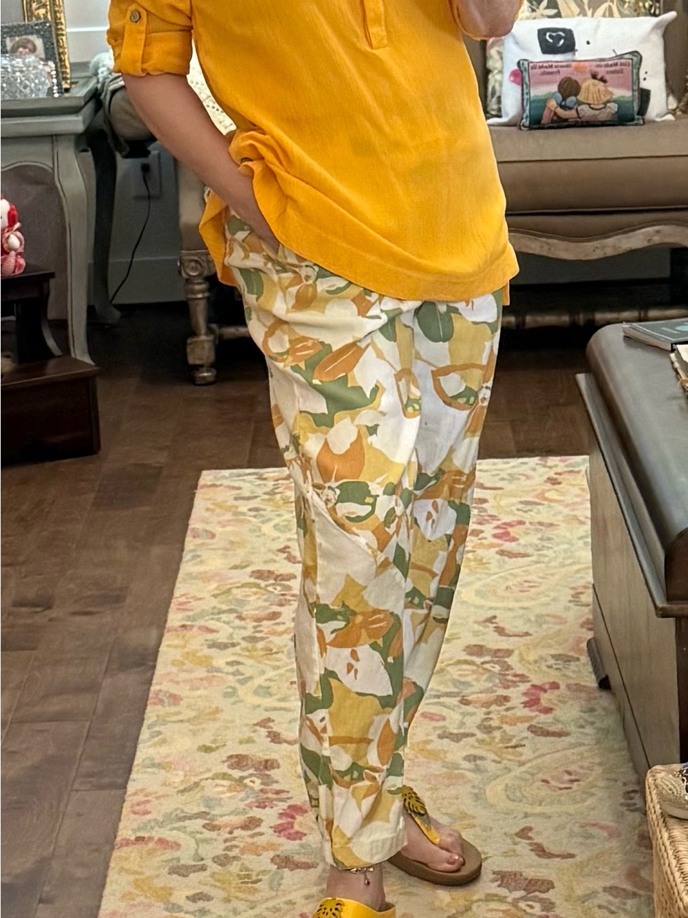 Soft Surroundings Floral Print Jogger style Pants